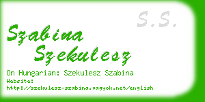 szabina szekulesz business card